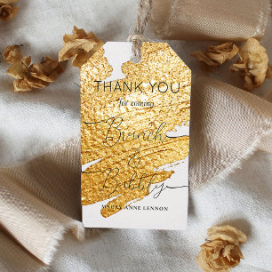 Gold Script Brunch and Bubbly Gift Tags