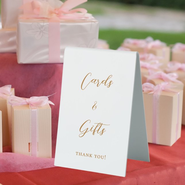 Gold script cards gifts sign (Creator Uploaded)