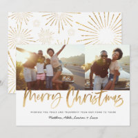 Gold script Christmas 2 photo modern