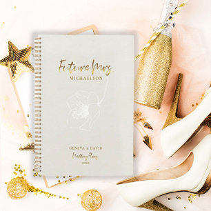 Gold Script Future Mrs. Beige Wedding Planner