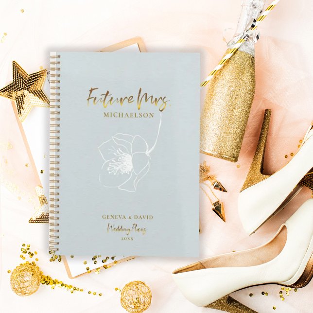 Gold Script Future Mrs. Blush Blue Planner (Creator Uploaded)