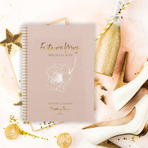 Gold Script Future Mrs. Blush Pink Wedding Planner