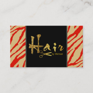 Gold Script Hair Stylist Salon Appointment #10 Card