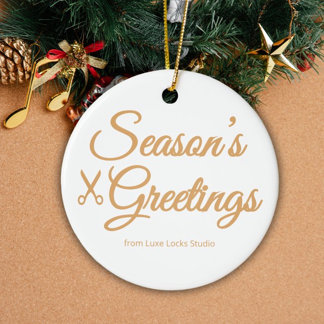Gold Script Holiday Ornament for Stylists (Creator Uploaded)