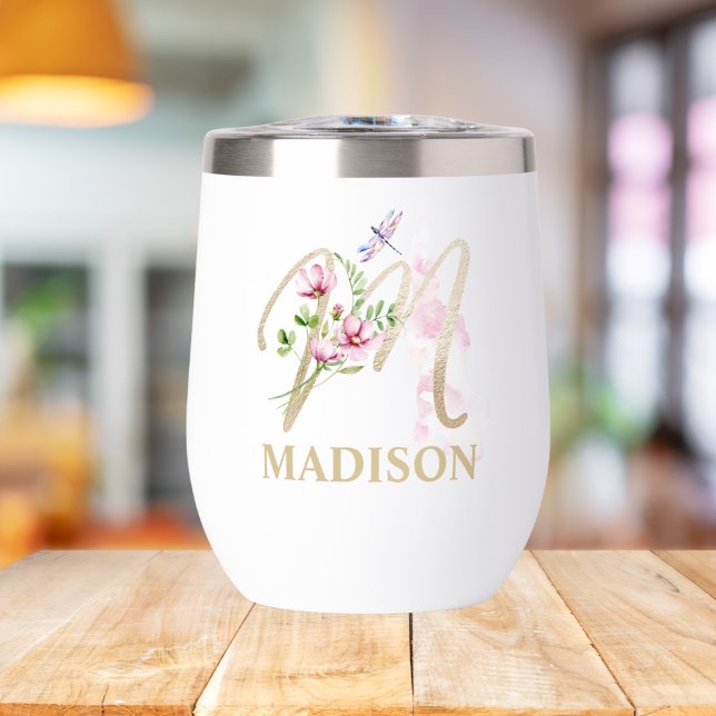 Gold Script Letter M Monogram Personalised Name (Creator Uploaded)