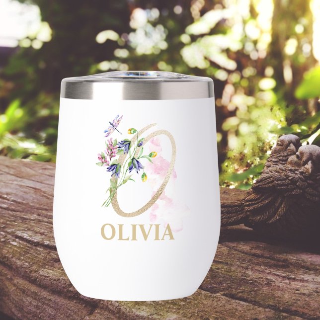 Gold Script Letter O Monogram Personalised Name (Creator Uploaded)