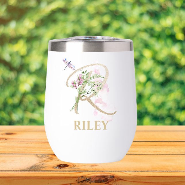 Gold Script Letter R Monogram Personalised Name (Creator Uploaded)