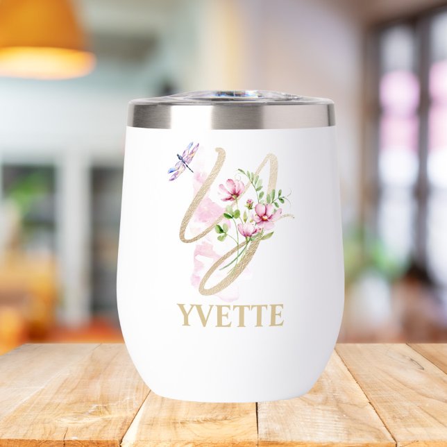 Gold Script Letter Y Monogram Personalised Name (Creator Uploaded)