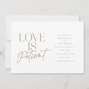 Gold Script Love Wedding Postponed Change the Date Announcement