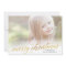 Gold Script Merry Christmas Card in Faux Foil