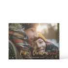 Gold script merry Christmas stars 1 photo elegant