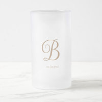 Gold Script Monogram Wedding
