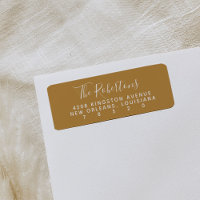 Gold Script Name Return Address Labels