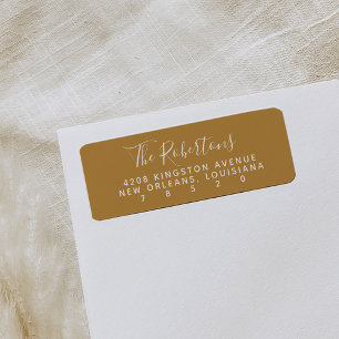 Gold Script Name Return Address Labels