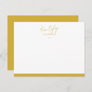 Gold Script Name with Border Design Card
