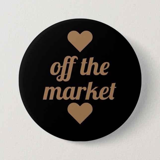 Gold Script  Off the market Button (Front)