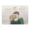 Gold Script Photo Save the Date in Faux Foil