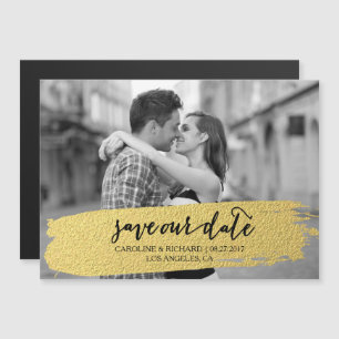 Gold Script Save the Date Magnet Invitations