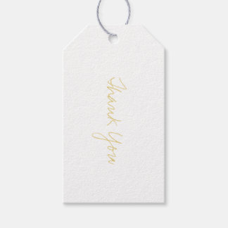 Gold Script Thank You Gift Tag