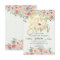 Gold Script & Watercolor Floral Baby Shower Invite