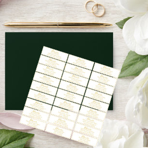 Gold Script Wedding Guest Address Labels
