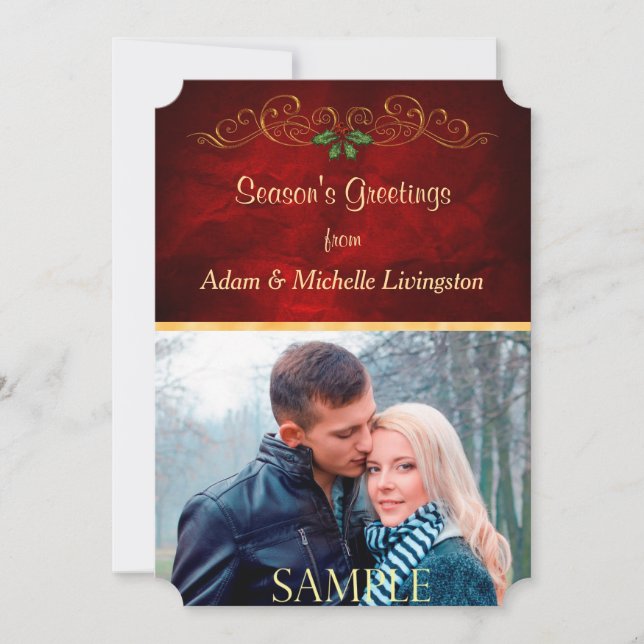 Gold Scroll Elegant Christmas Template Flat (Front)