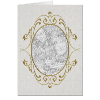 Gold Scroll Frame Card