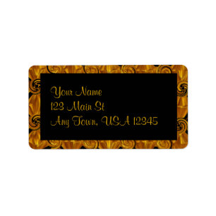 Gold Scroll Label