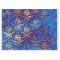 Gold Scroll Work Flowers on Blue Decoupage