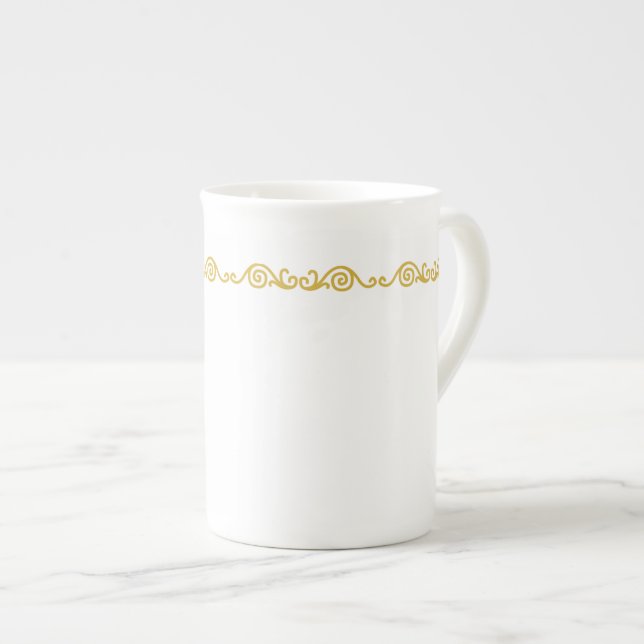 Gold Scroll Work Speciality Mug (Front Right)