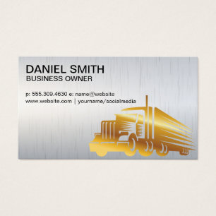 Gold Semi Vehicle   Truck Driver