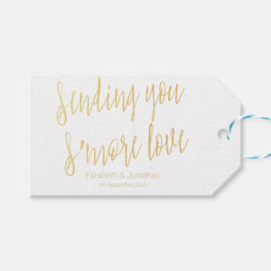 Gold "Sending you s'more love" Wedding Favor Tag