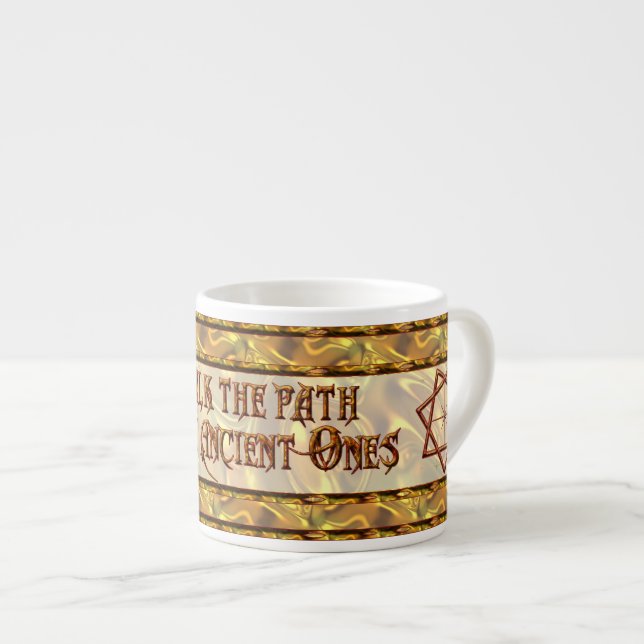 Gold Septagram Espresso Cup (Front Right)