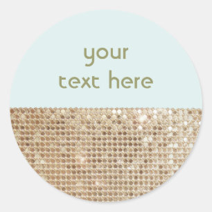 Gold Sequined Customisable Sticker