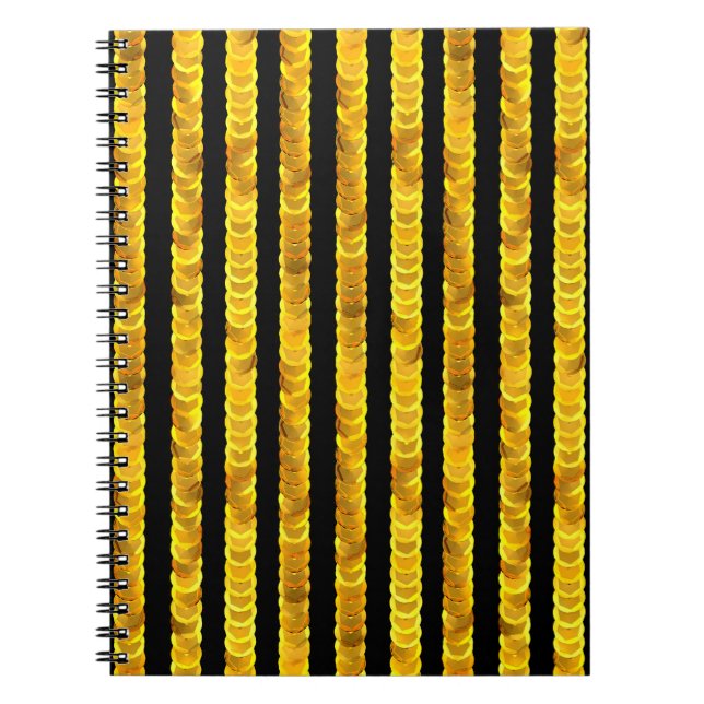 Gold sequins pattern notebook (Front)