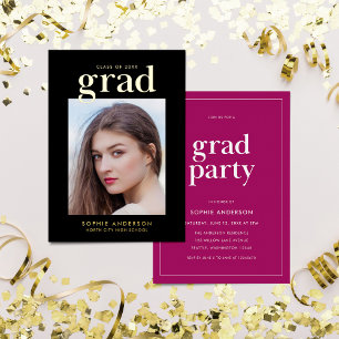 Gold Serif Custom Colour Graduation Party