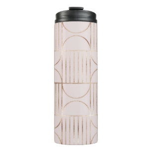 Gold shapes: mid-century modern pattern. thermal tumbler