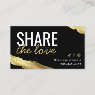 Gold Share The Love Referral Card 