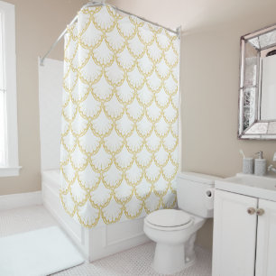 Gold Shells Shower Curtain