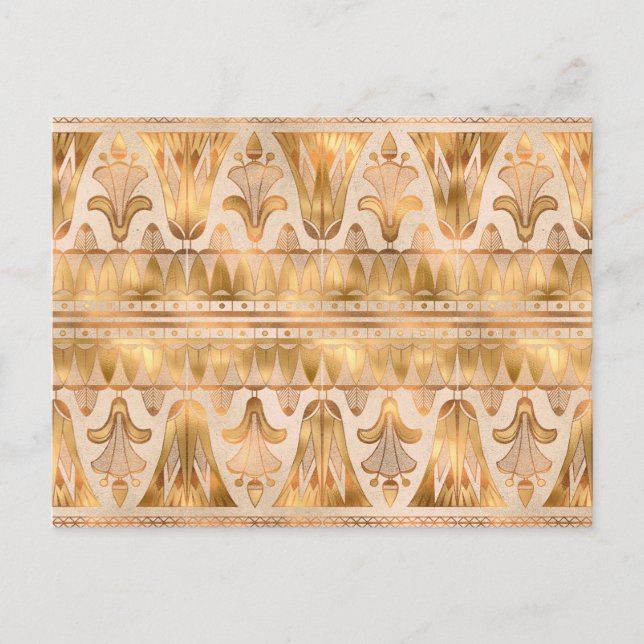 Gold Shimmer Art Deco Postcard (Front)