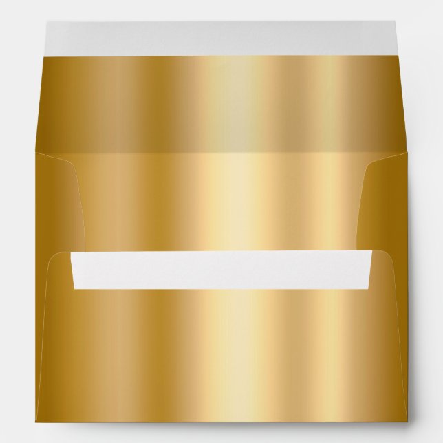Gold Shimmer Gradient Foil Glam Envelope (Back (Bottom))