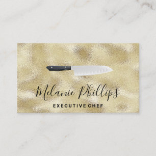 Gold Shimmer   Knife Business Card