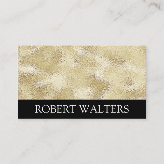 Gold Shimmer Metallic Business Card (Front)