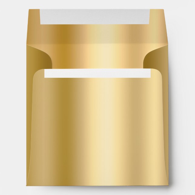 Gold Shimmer Ombre Foil Glam Envelope (Back (Bottom))