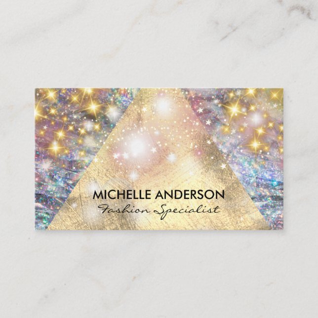 Gold | Shimmer Shine Sparkle Business Card (Front)