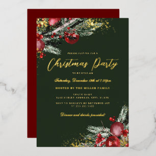 Gold Shimmer Traditional Foliage Christmas Party