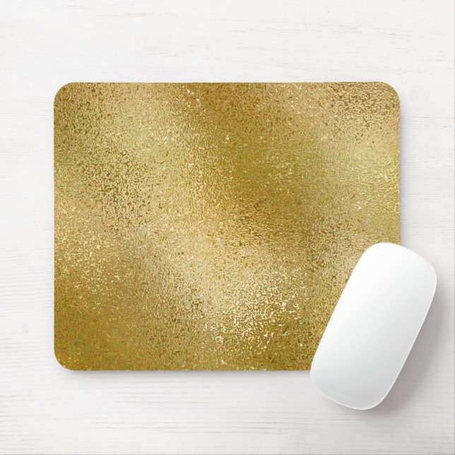 Gold shimmering iridescent abstract background mouse mat (With Mouse)