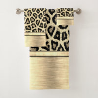 Gold Shimmery Leopard Print