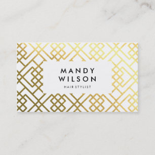 Gold Shine and White Stylish Business Cards