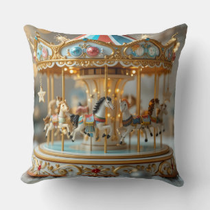 gold shinning carousel cushion